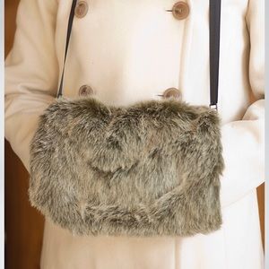 Faux fur hand muff